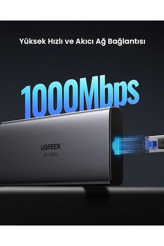 Ugreen Revodok Pro 10-in-1 1xusb-a 3.0, 1xusb-a 3.2 10gbps, 2xusb-c 3.2 10gbps, 1xusb-c Pd 100w, 2xhdmı 4k/60hz, Sd, Tf, Rj45, 45380