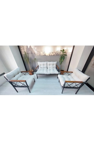 Balkon-bahçe-kafe Çay Seti Koltuk Oturma Takımı-oturma Grubu Miami Bej