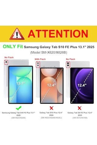 Samsung Galaxy Uyumlu Tab S10 Fe Plus 13.1' Kılıf Antişok Şeffaf Silikon