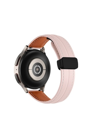 Tongxida 22mm Yivli Hakiki Deri Saat Kordonu, Siyah Tokalı