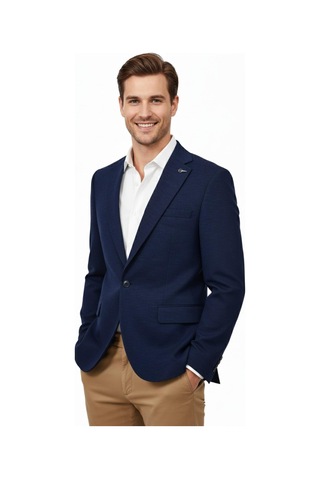 Erkek Tek Spor Ceket Çift Yırtmaçlı Bgl-st04982 Lacivert