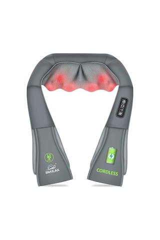 Snailax Isı İle Akülü Shiatsu Boyun Sırt Masajı, Omuz Masajı, Boyun Ve Sırt Ağrısını Gidermek İçin Taşınabilir Şarj Edilebilir Masajlar, Elektrikli Masaj Aleti