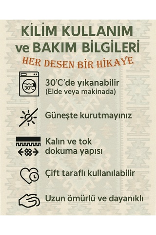 "çift Taraflı Kullanılabilir, Makinede Yıkanabilir, Modern Desenli Kilim 3farklı Ebat" Siyah-beyaz