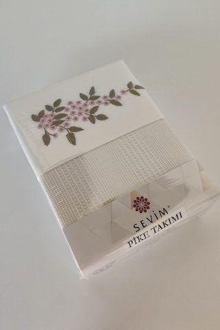 Tek Kişilik 3 Parça Nakışlı Waffle Dokuma Pike Takımı Legacy