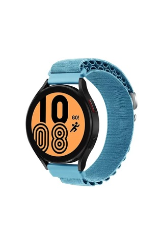 Watch 22mm Kr410 Kumaş Kordon - Mavi Ahşap