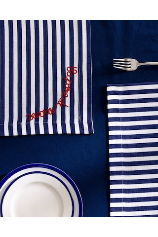 Madame Coco Rosane Amerikan Servis - Beyaz/lacivert 8684427281246 Çok Renkli