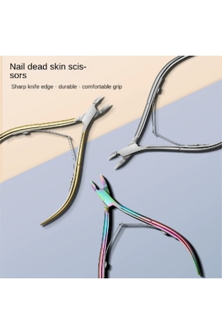 Shineyee Pembeleşme Ve Tırnak Kenarı Kırıkları Kaldıran Profesyonel Paslanmaz Çelik Tırnak Budama Makası - D501 Modeli