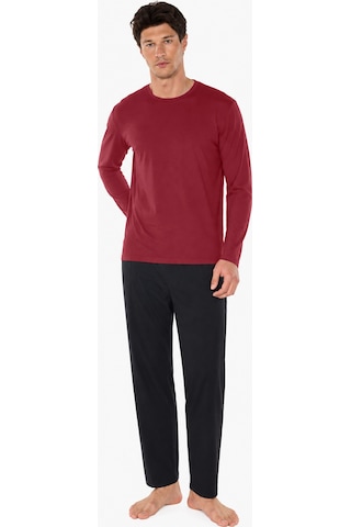 Malabadi Erkek Bordo Bisiklet Yaka Micro Modal Extra Yumuşak Kışlık Pijama Takımı 6032