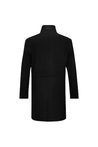 Hatemoğlu Siyah Slim Fit Ceket Yaka Kaşe Palto 2963568 Siyah