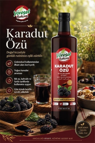 Yöresel Bahçem Karadut Özü 700 Ml