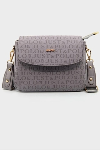 Just Polo Kadın Su Geçirmez Ayarlanabilir Askılı Lüks El & Omuz Çantası Shoulder Bag Ebat: 25 X 15 Cm Gri 62119096