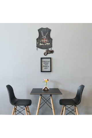 Hfambition Ev Dekorasyonu Askı Saati - Motosiklet Desenli Pencere Aksesuarı, Dayanıklı Malzeme, Ev工艺品 B Modeli Kırmızı