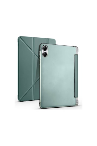Huawei Honor Pad X8 Pro 11.5' Kılıf Mkst Tri Folding Kalem Bölmeli Standlı Kılıf - Gri Tablet Kılıfı