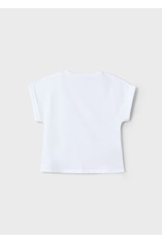 Mayoral Kız Çocuk Crop T-shirt 3006m Beyaz