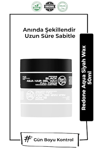 Redone Aqua Wax Siyah 50 Ml