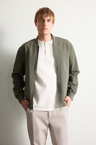 Defacto Slim Fit Bomber Yaka Fermuarlı Mont H1540ax26aukh398 Haki-kh398