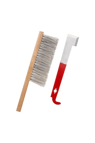 Xurunkeji Arıcılık İçin Arı Kovanı Aleti - J Kancası Ve Doğal At Kılı Arı Fırçası, Arı Kovanı Fırçası Arı Çerçevesi Kaldırıcı Ve Kazıyıcı