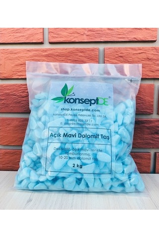 Renkli Dolomit Taş Açık Mavi 2Kg
