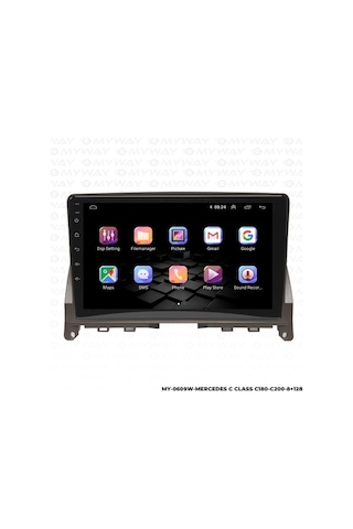 Myway Mercedes C Class C180-c200 Android Multimedya Carplay Navigasyon Ekran - 8gb Ram+128 Gb Hdd - Myway