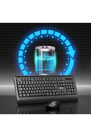 Lecoo Kw202 Kablosuz Türkçe Q Klavye & Mouse Set Optik