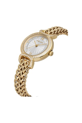 Dice Kayek Dk.1.ag1411.04 Taşlı Tasarım Çelik Kordon Çelik Kasa 5 Atm Suya Dayanıklı Altın Renk Kadın Kol Saati Altın