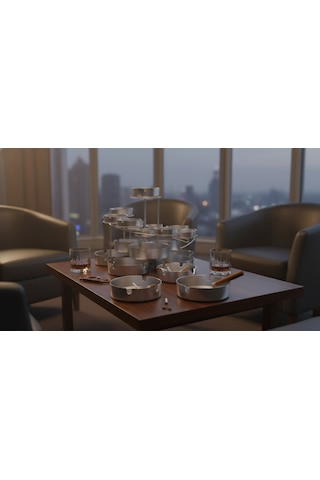 25 Adet Krom Küllük Seti 10cm Otel -restaurant- Cafe
