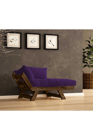 Woodesk Adalar Masif Ceviz-mor Renk Berjer Cpt8137-140 Mor