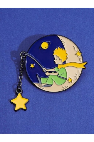 Proshik Küçük Prens Broş Küçük Rozet 242630018 Gri