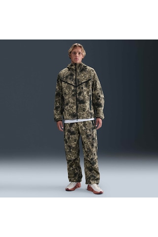 Nike Tech Fleece Windrunner Fz Jacket Camo Erkek Sweatshirt-hv0955-276-tanem Sport Yeşil