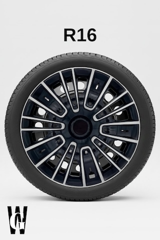 Fiat Egea 16 İnç Jant Kapağı 4 Adet Siyah Gri C117
