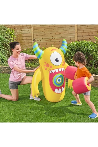 Bestway Kids Şişirilebilir Canavar Nakavt Bop Çantası Boks Eldive