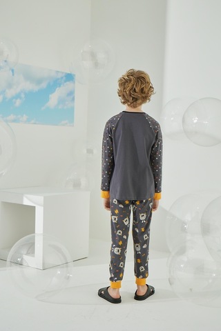 Sevim Erkek Çocuk Uzun Kol Füme Pijama Takımı C8t5n5o8 001