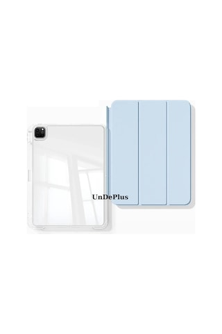 Apple Uyumlu iPad Pro 13inç M4 2024 Kılıf Kalem Bölmeli Akrilik Şeffaf Ayrılabilir Case A2925 A2926 A3007