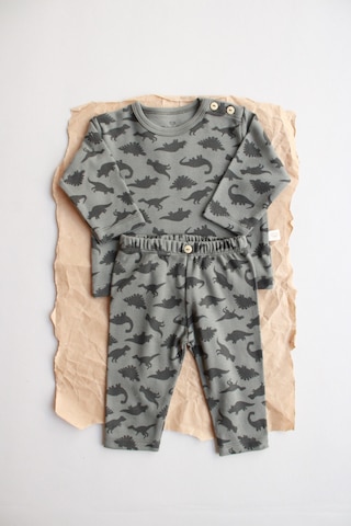 Dinozor Baskılı Bebek Alt Üst Takım Haki