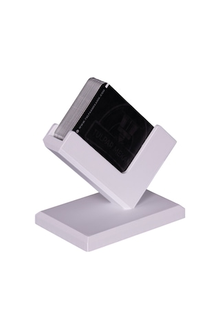 3d Baskı Kartvizit Standı Masaüstü Şık Ofis Organizer Kartlık Kart Tutucu Aparat Beyaz