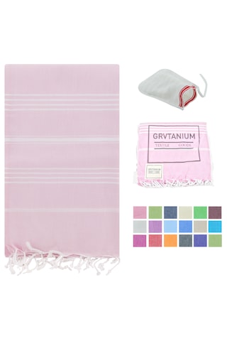 Grvtanıum Pembe %100 Pamuk 180x100cm Havlu Kese Hediyeli M2 Pembe