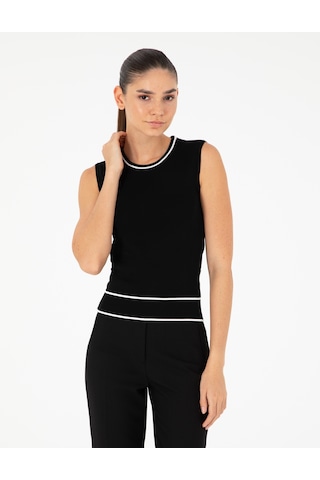 Pierre Cardin Kadın Siyah Bluz Triko 50296459-vr046 Siyah