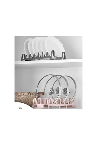 Ayrex Orret Home 7 Bölmeli Plastik Tencere Kapağı Düzenleyici,tezgah Üstü Tabak Düzenleyici Organizer,düzenleyic Diğer
