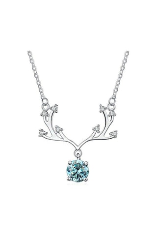 Mavi Bague Ringen Mükemmel Kesim 1 Ct Uygun Fiyatlı Mozanit Kolye Kadınlar Için 925 Gümüş Elmas Kolye Kız Arkadaşı Için Doğum Günü Hediyesi 1 Carat