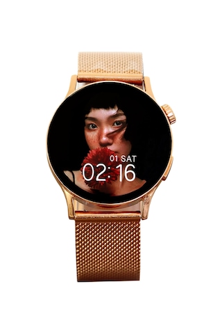 Logia Gt2 38mm Çinko Alaşım Kasa Metal Kordon Akıllı Saat - Rose Gold