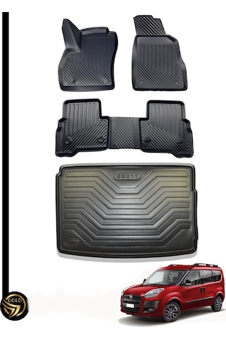 Fiat Doblo 3d Havuzlu Paspas + Bagaj Havuzu Ikili Set