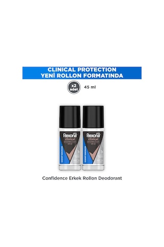 Rexona Men Clinical Protection Confidence Erkek Roll On 45 Ml X2