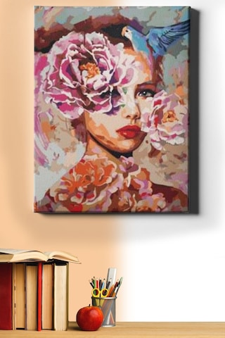 Webstyle Sayılarla Boyama Seti Kasnaklı Masal Kadın 50 X 65 Cm