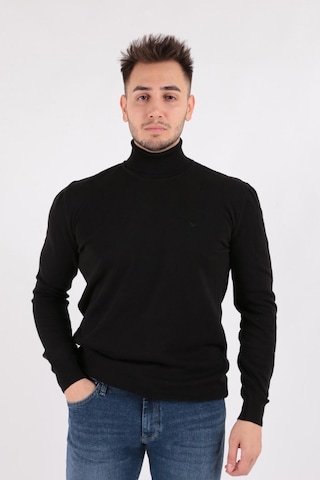 Cazador 3604-fw Erkek Tam Balıkçı Kazak 23KCEEO03604-R1534 Siyah