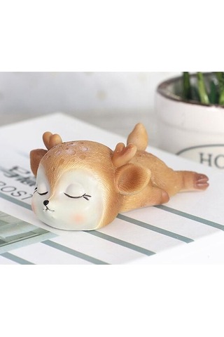 Trendooze Homyl Küçük Geyik Figürü Heykeli Sevimli Minyatür Takımlar İçin