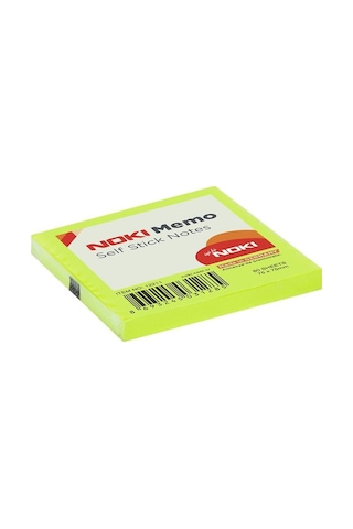 Noki Post-it Memo 75x75 Mm Yeşil Yapışkanlı Not Kağıdı