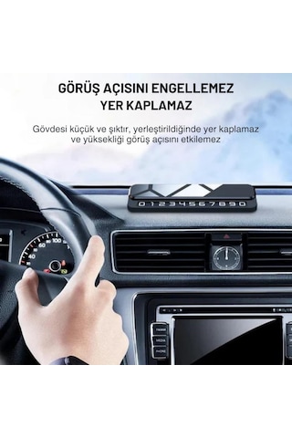 Coofbe Premıum Fosforlu Gizlenebilir Alüminyum Araç Park Telefon Numaratörü Geçici Park Numaratör Plakalık 1 Adet