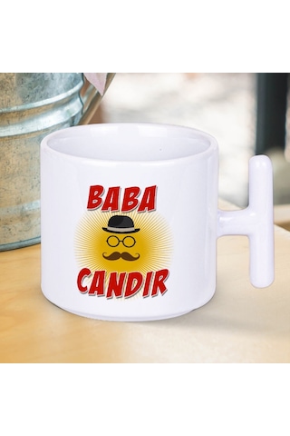 Baba Candır Yazılı Babalar Gününe Özel Hediyelik T Kupa Bardak