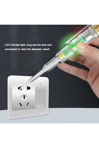 Yifomall Şeffaf Led Voltaj Test Kalemi - Su Geçirmez Ve Darbeye Dayanıklı Elektrik Kontrol Cihazı