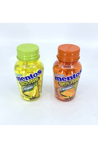 Mentos Sours Şekersiz Tatlandırıcılı C Vitaminli Limon Ve Portakal Aromalı Tablet Şekerleme 49gr X 2 Adet